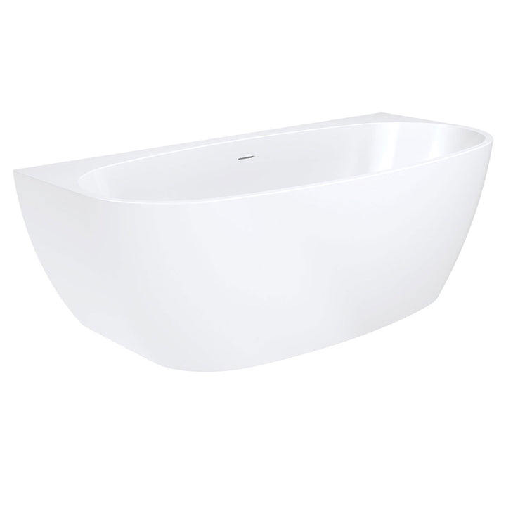 Keeto Back to Wall Overflow Bathtub