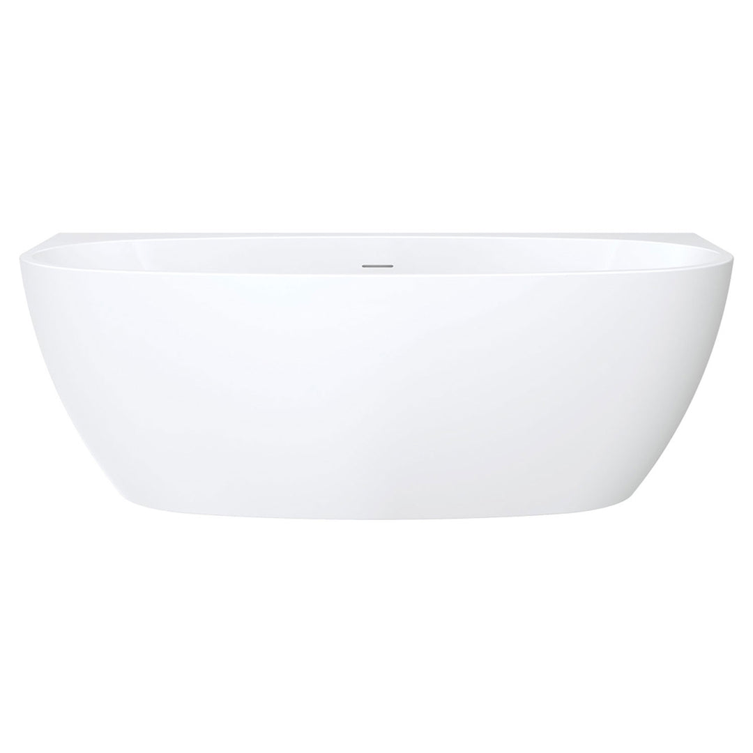Keeto Back to Wall Overflow Bathtub