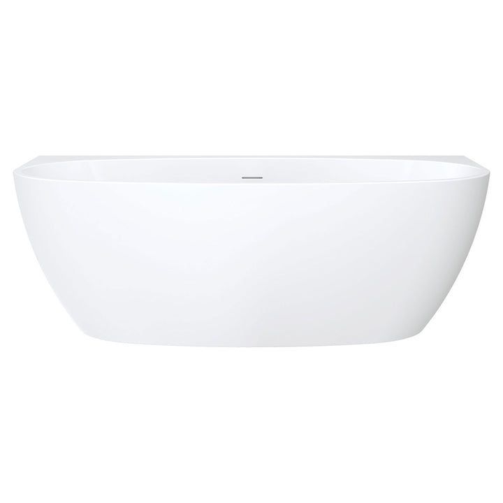 Keeto Back to Wall Overflow Bathtub