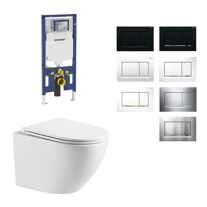 Kiev Wall Hung Tornado Toilet Geberit Sigma 30 Package