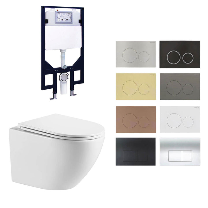 Kiev Wall Hung Tornado Toilet R&T Cistern Package