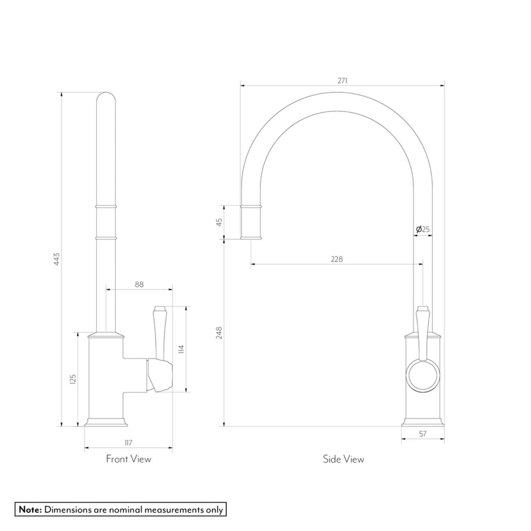 Kingsley Commercial Pull-Out Kitchen Mixer