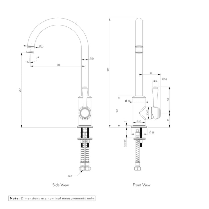 Kingsley Gooseneck Sink Mixer