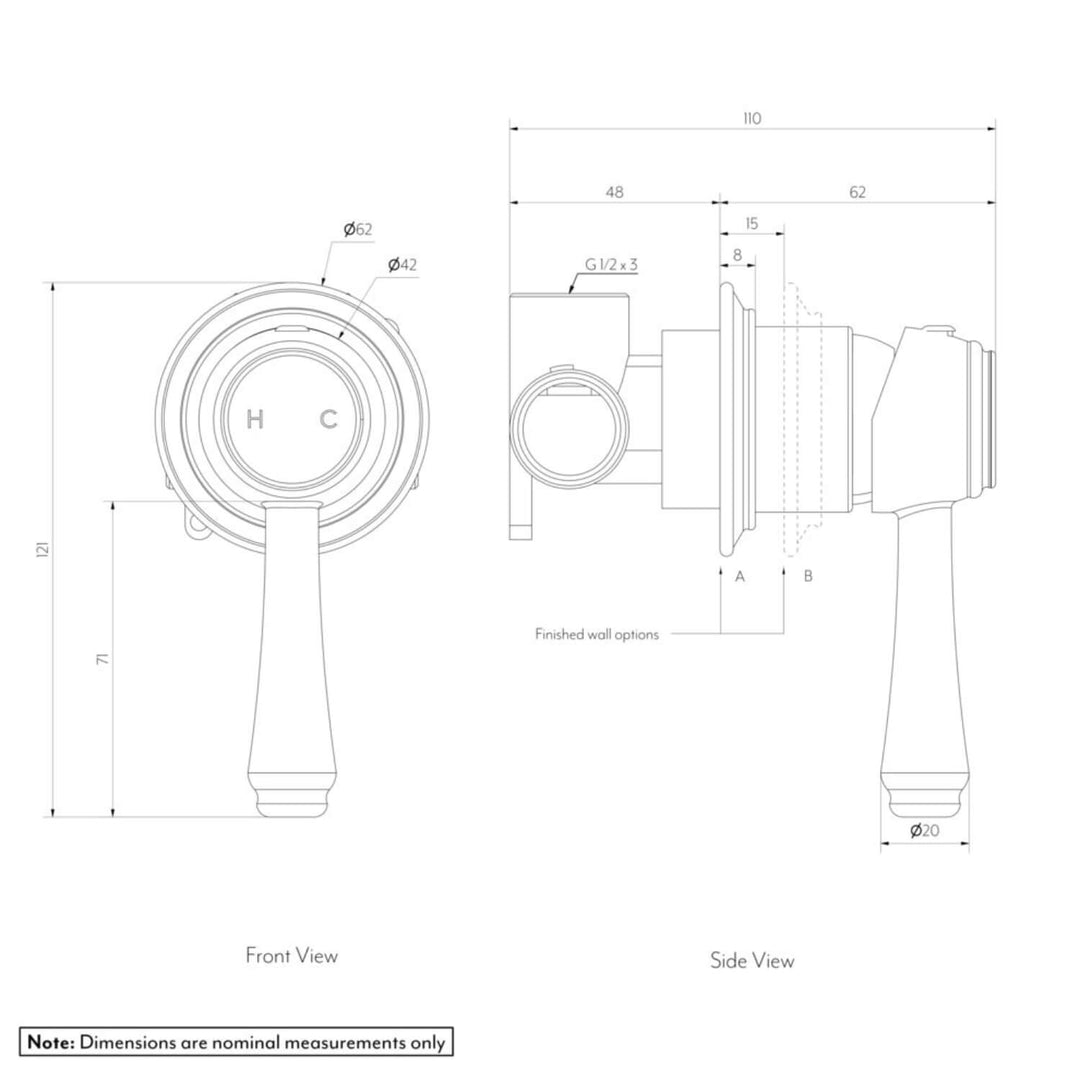 Kingsley Minimal Wall Mixer