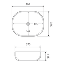 Koko Above Counter Basin 465x375mm