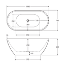 Koko Freestanding Curved Bathtub 1500-1680mm
