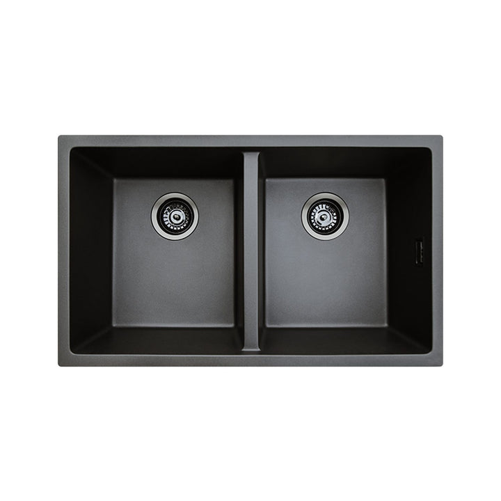 Kuro Granite Double Bowl Kitchen Sink 787×457mm