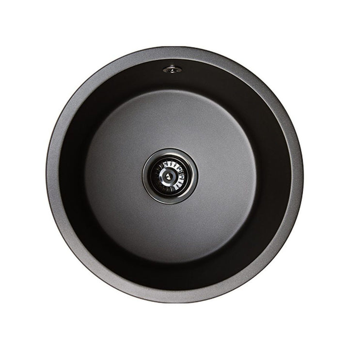 Kuro Granite Round Single Bowl Kitchen Sink 460mm