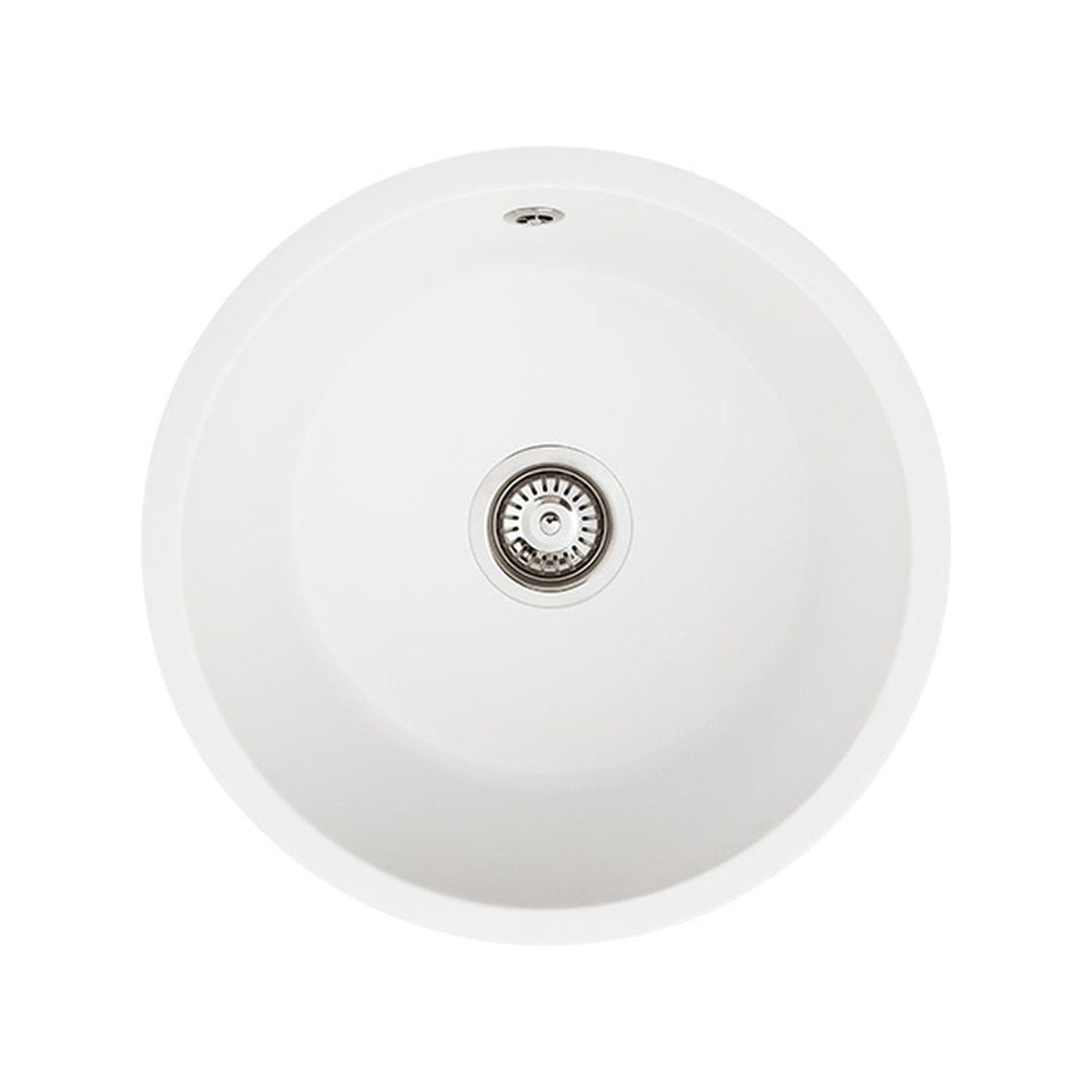 Kuro Granite Round Single Bowl Kitchen Sink 460mm