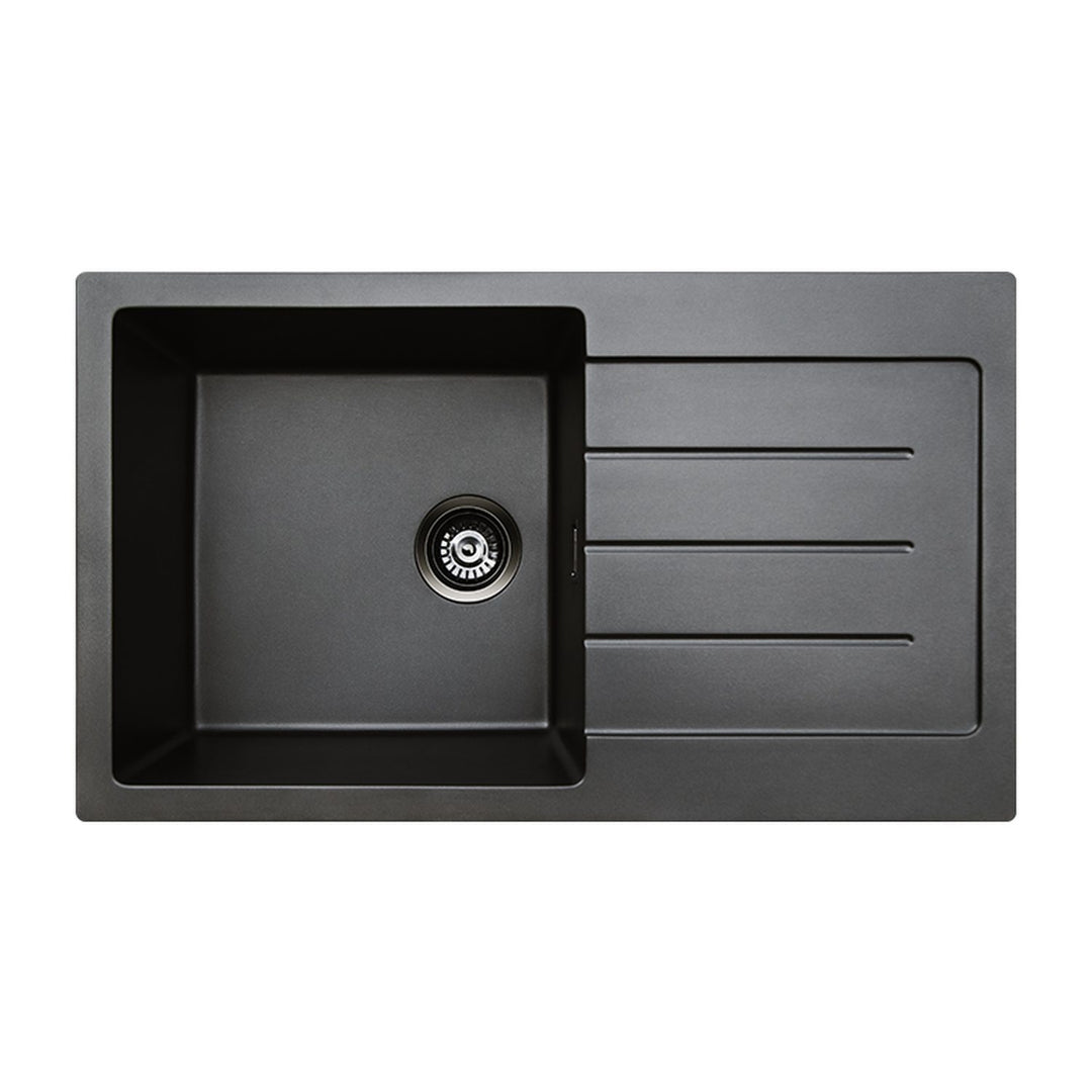 Kuro Granite Single Bowl Sink with Drainer 860x500mm