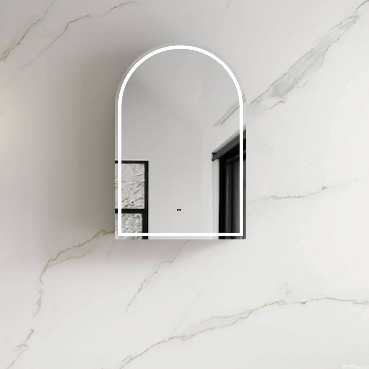 LED Archie Mirror Shaving Arched 900x600mm Sunlight Bathrooms