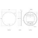 LED Bondi Circle Bathroom Anti-Fog Backlit Mirror 800mm