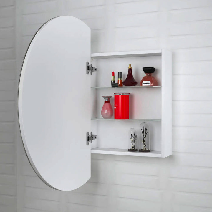 London LED Circle Mirror Shaving Cabinet 800mm