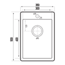 Lavello 25L Utility Sink with Tap Hole 350x500x250mm
