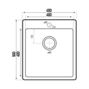 Lavello 35L Utility Sink with Tap Hole 450x500x250mm