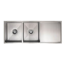 Lavello Double Stainless Steel Sink with Drainer 1160x440mm