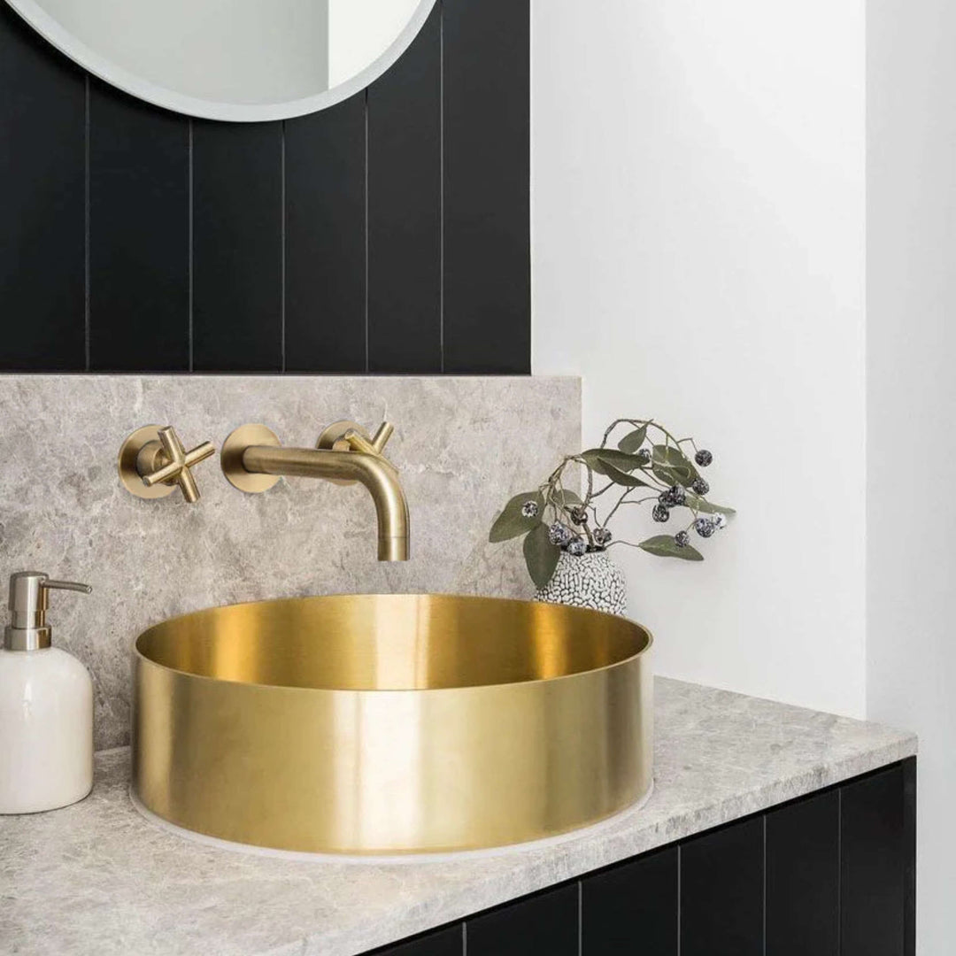 Lavello Round Steel Bathroom Basin 380mm