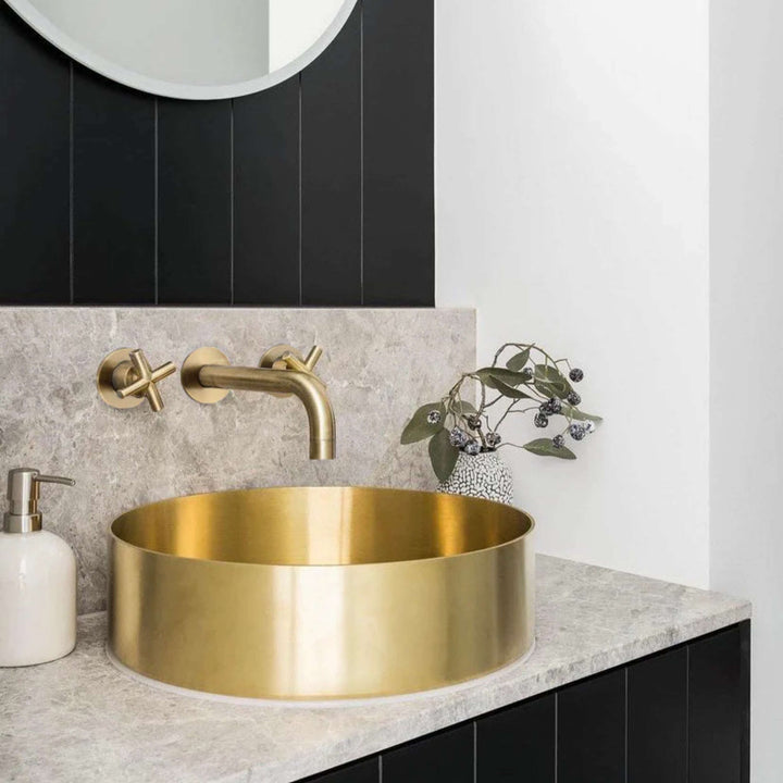 Lavello Round Steel Bathroom Basin 380mm