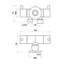 Levi 1/4 Turn Dual Control Mini Cistern Stop