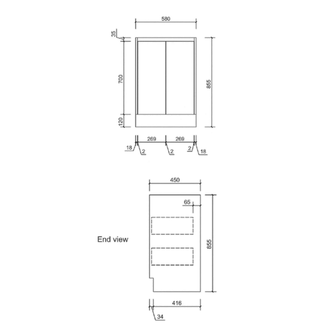 Limson White Soft-Close Floor Mounted Vanity