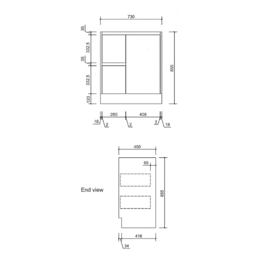 Limson White Soft-Close Floor Mounted Vanity