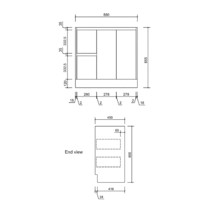Limson White Soft-Close Floor Mounted Vanity
