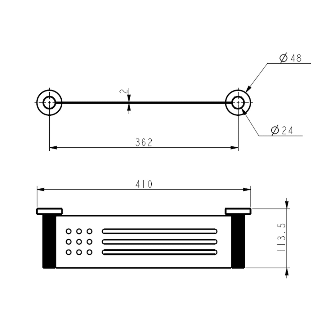Linie Fluted Shower Shelf
