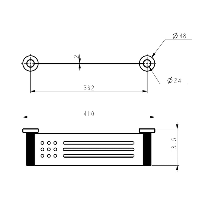 Linie Fluted Shower Shelf