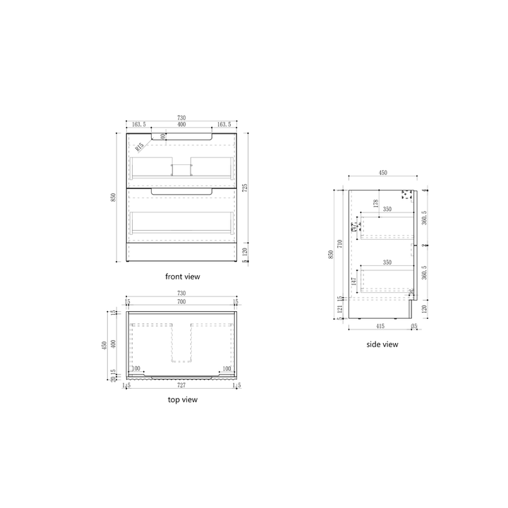 Lovina Fluted Freestanding Vanity (600-1800mm)