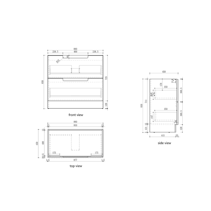 Lovina Fluted Freestanding Vanity (600-1800mm)