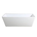 Lune Square Freestanding Back to Wall Bathtub 1575-1700mm