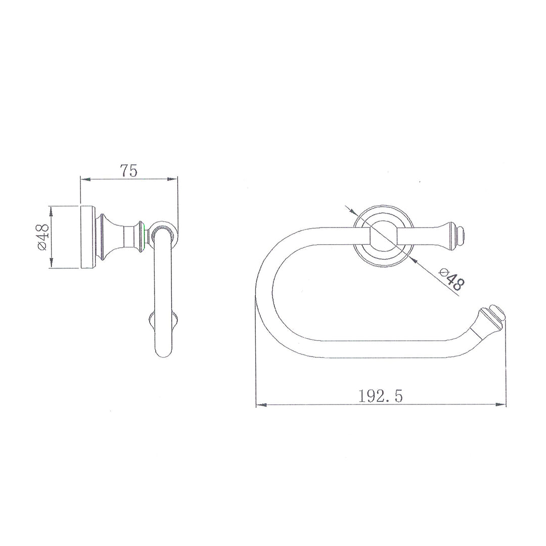 Medoc Brass Toilet Paper Holder