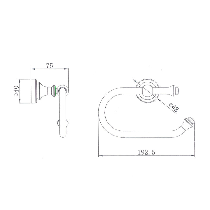 Medoc Brass Toilet Paper Holder