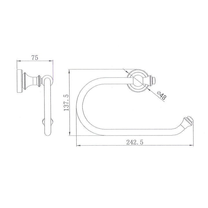 Medoc Brass Towel Holder