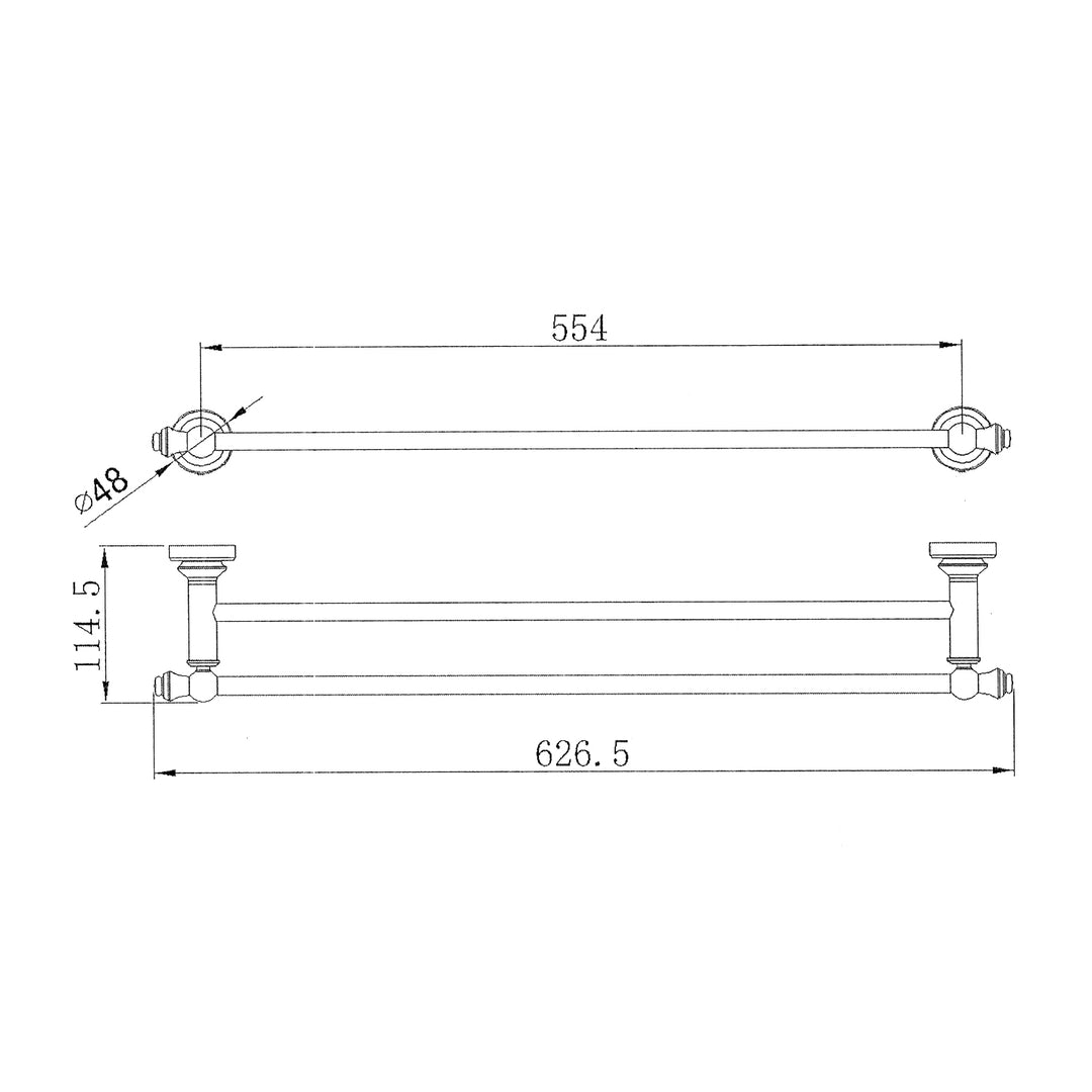 Medoc Round Double Towel Rail