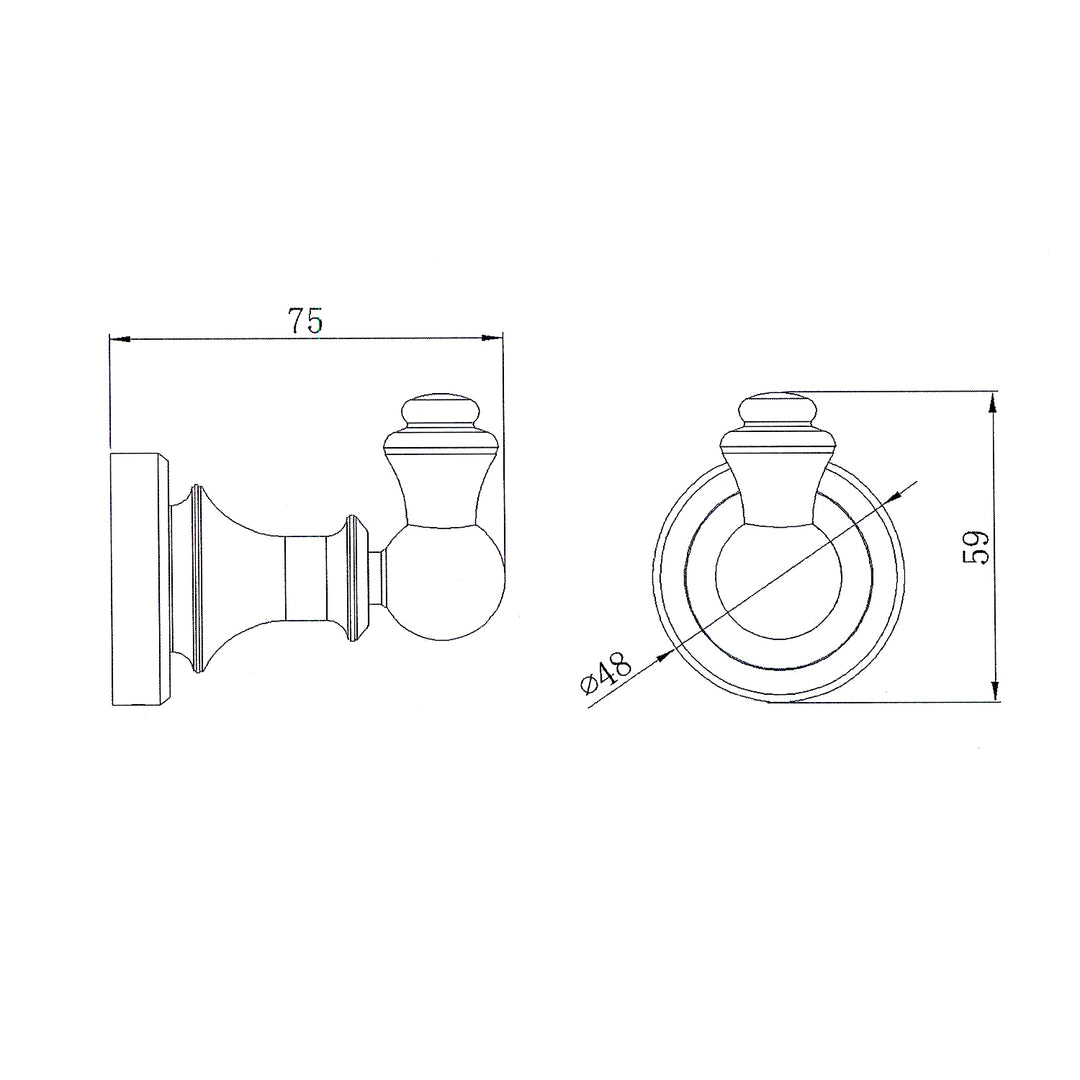 Medoc Single Brass Robe Hook
