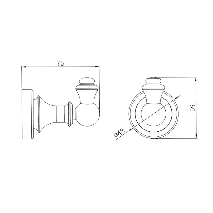 Medoc Single Brass Robe Hook