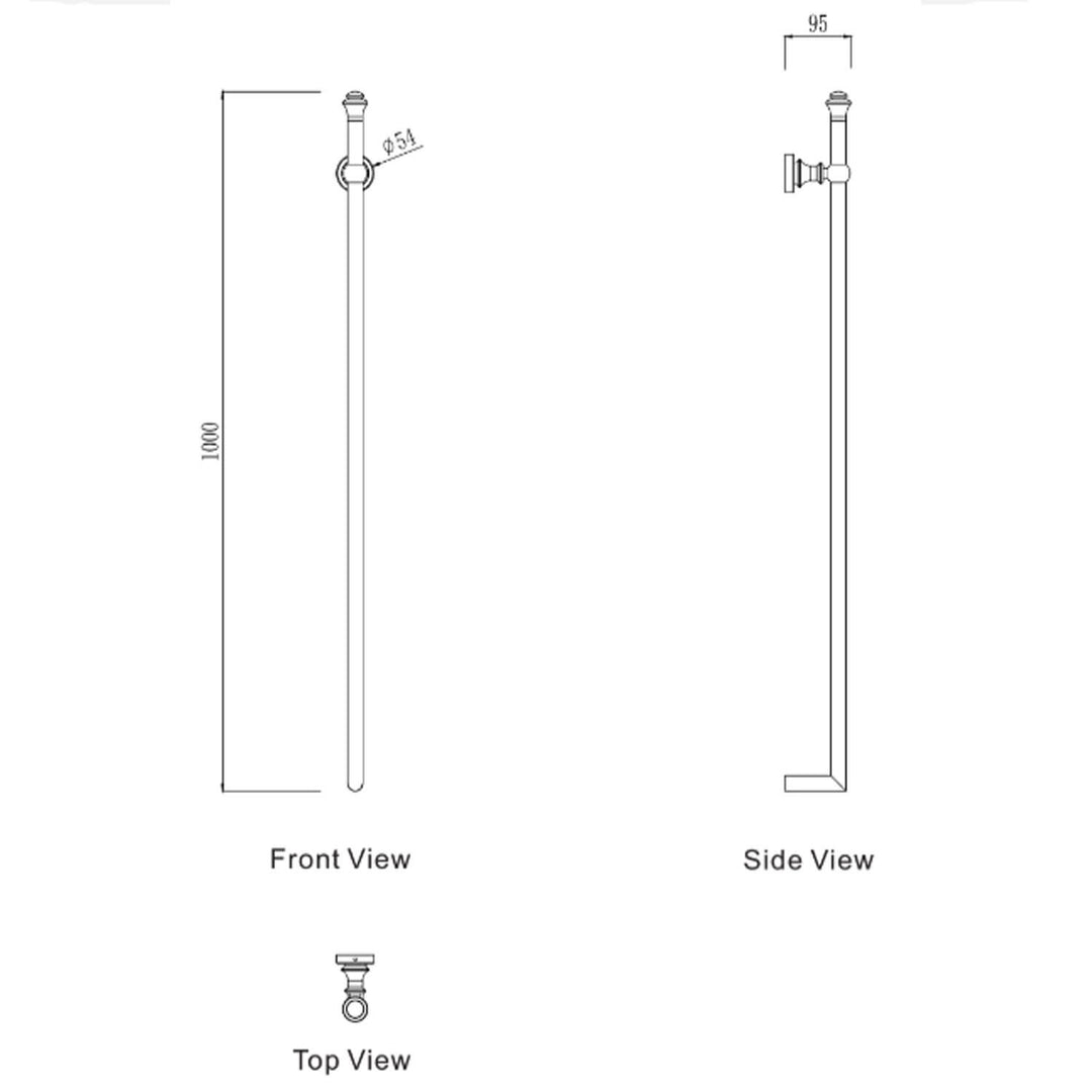 Medoc Vertical Heated Towel Rail 1000mm