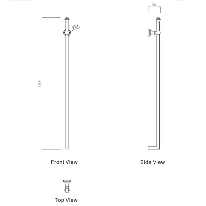 Medoc Vertical Heated Towel Rail 1000mm