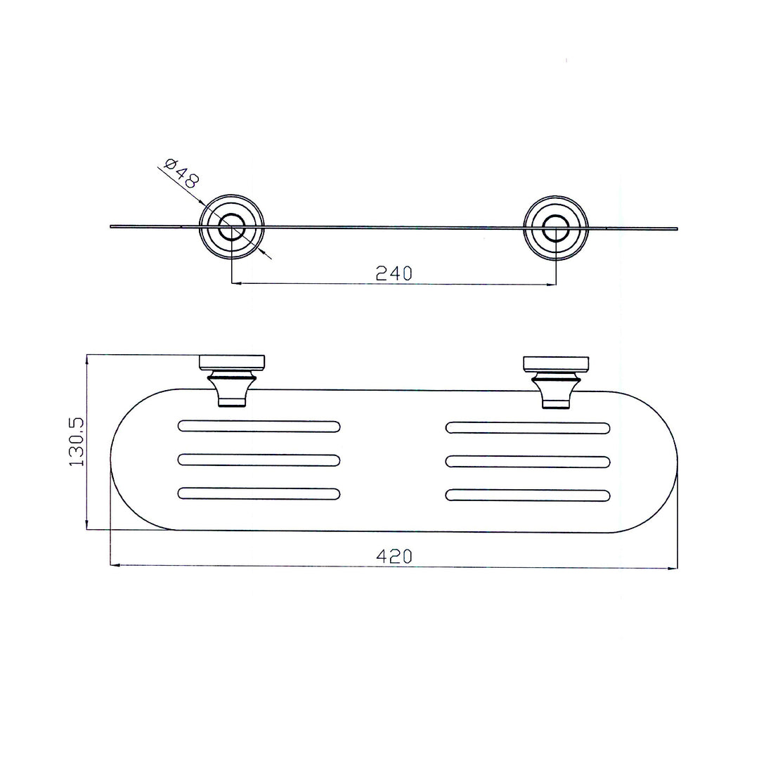 Medoc Thin Metal Brass Shelf