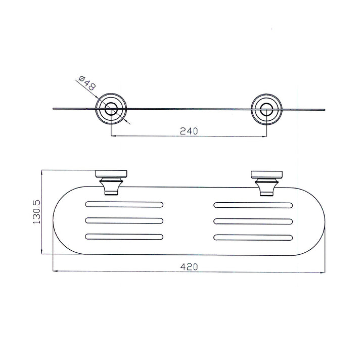 Medoc Thin Metal Brass Shelf