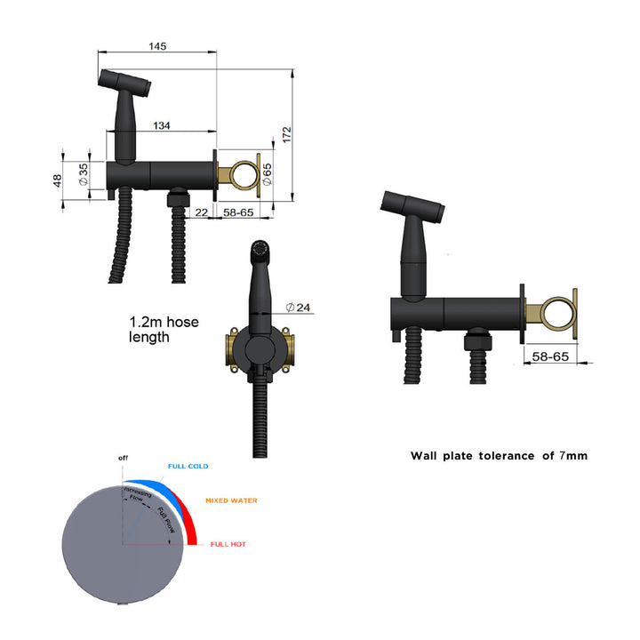 Meir Progressive Mixer Bidet Spray