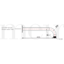 Meir Curved Horizontal Shower Arm 400mm
