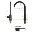 Meir Paddle Handle Gooseneck Sink Mixer