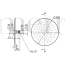 Meir Round Rain Shower Head 300mm