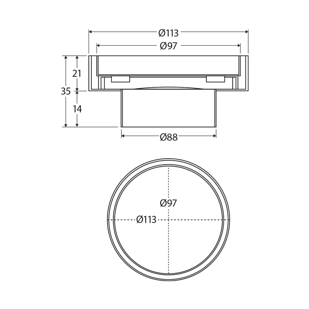 Mila Round Tile Insert 113mm