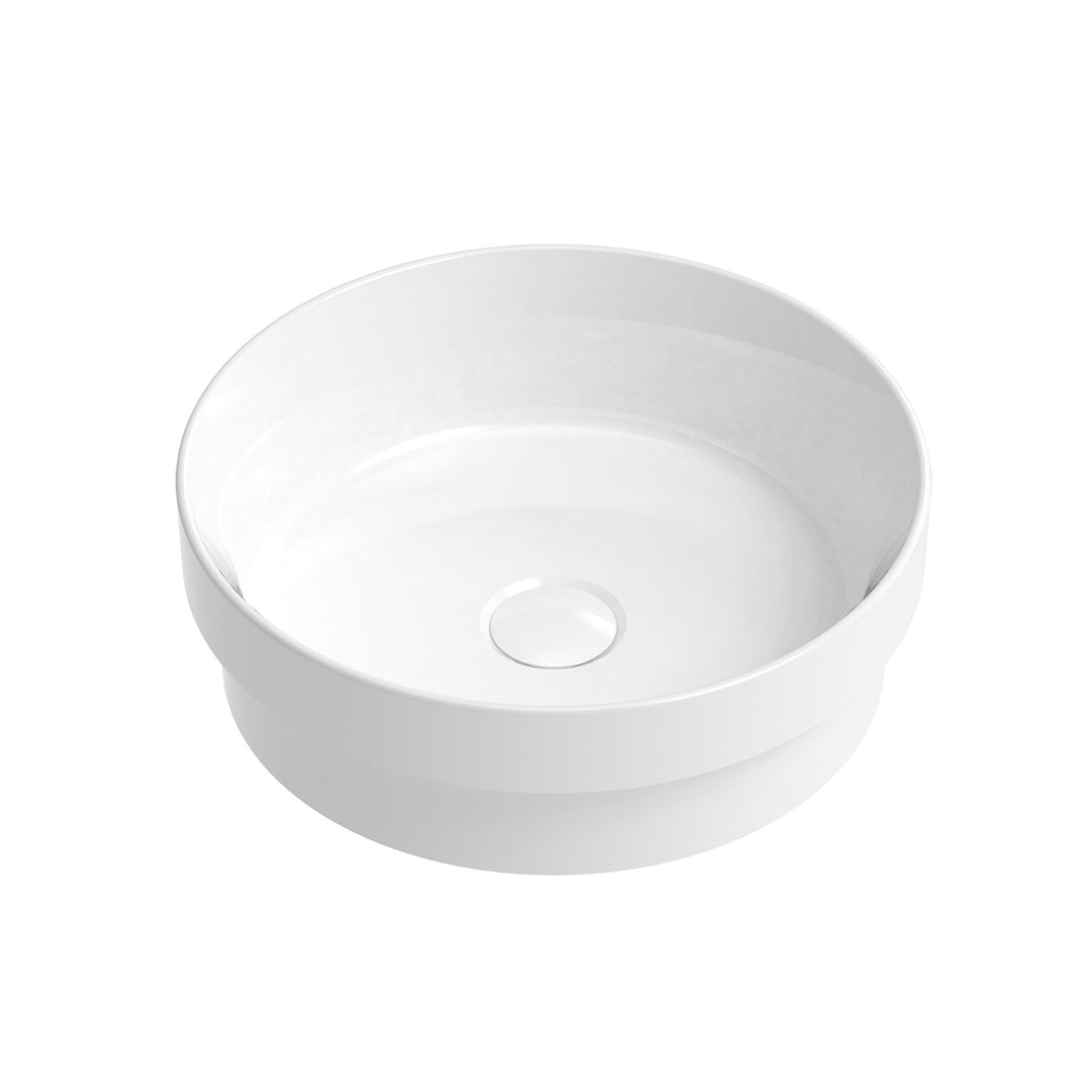 Monica Inset Round White Ceramic Basin 355mm