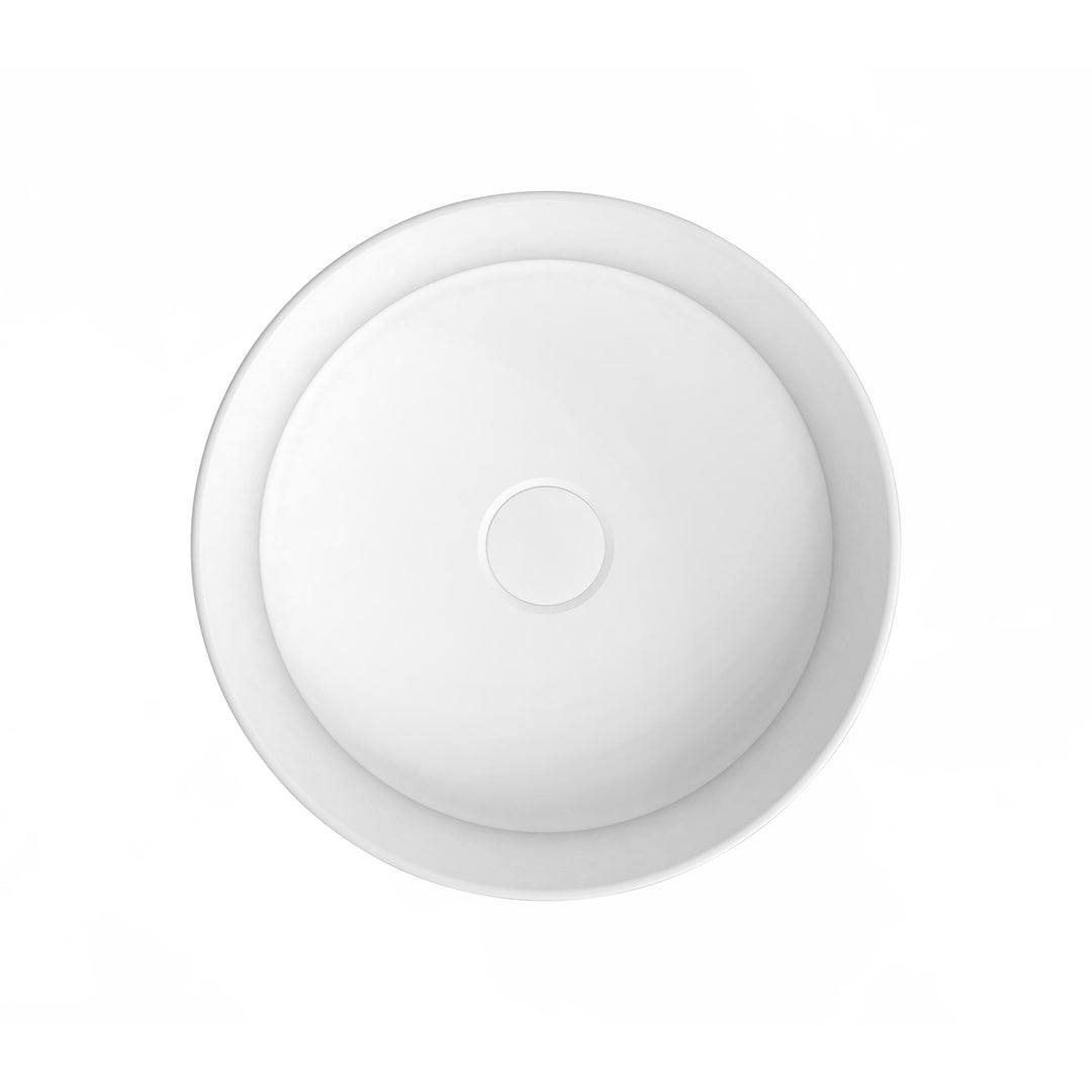 Monica Inset Round White Ceramic Basin 355mm