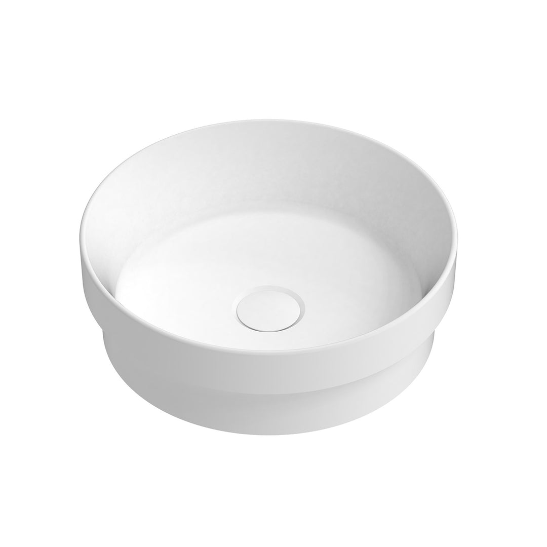 Monica Inset Round White Ceramic Basin 355mm