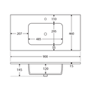 Montana Solid Surface Benchtop Matte Black (750-1200mm)